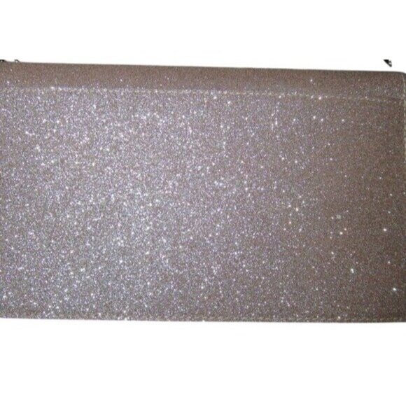 Kate Spade Rose Gold Glitter Chain Crossbody clutch with matching Card Holder - Picture 6 of 12